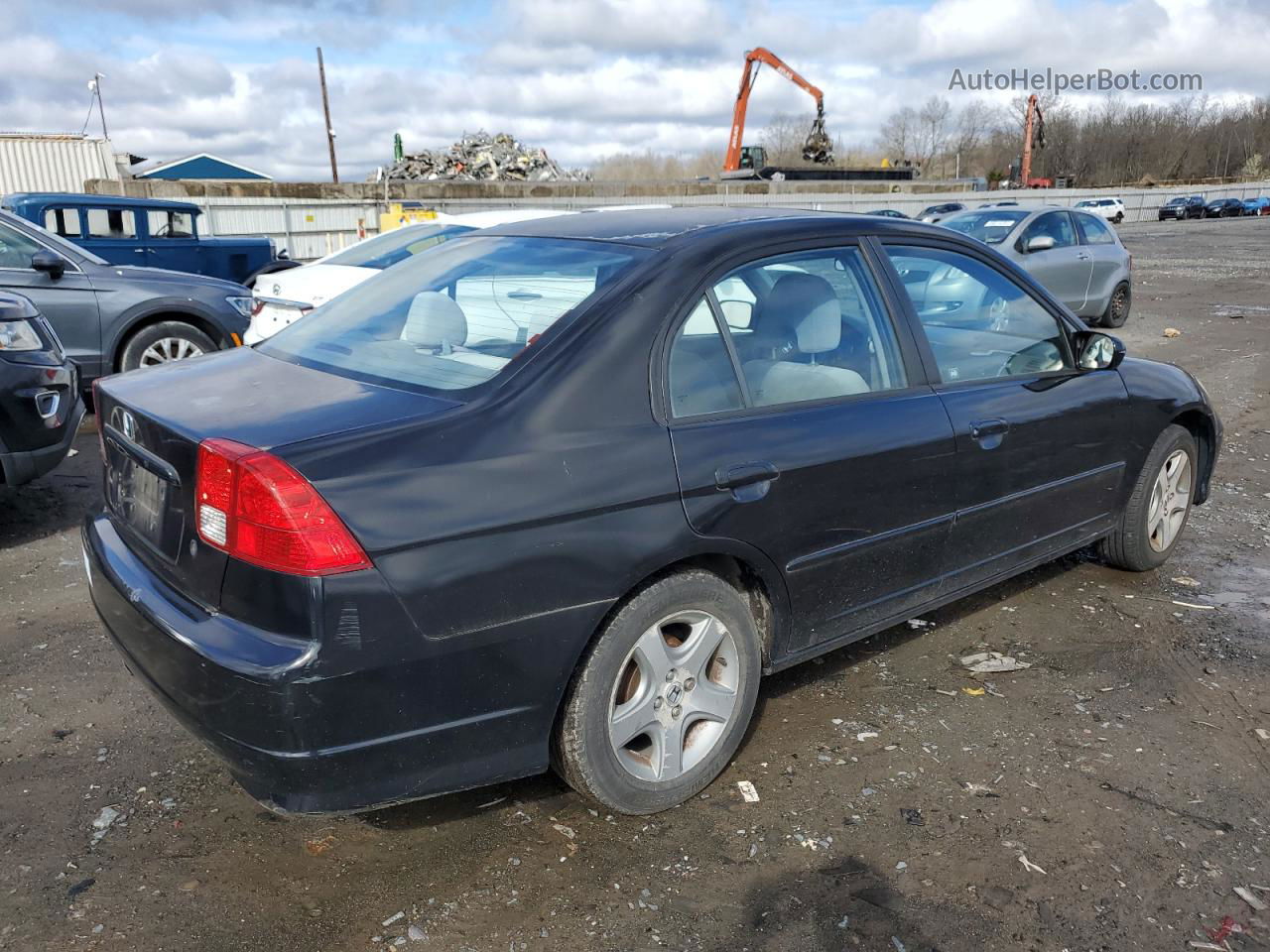 2004 Honda Civic Ex Черный vin: 2HGES26744H632647