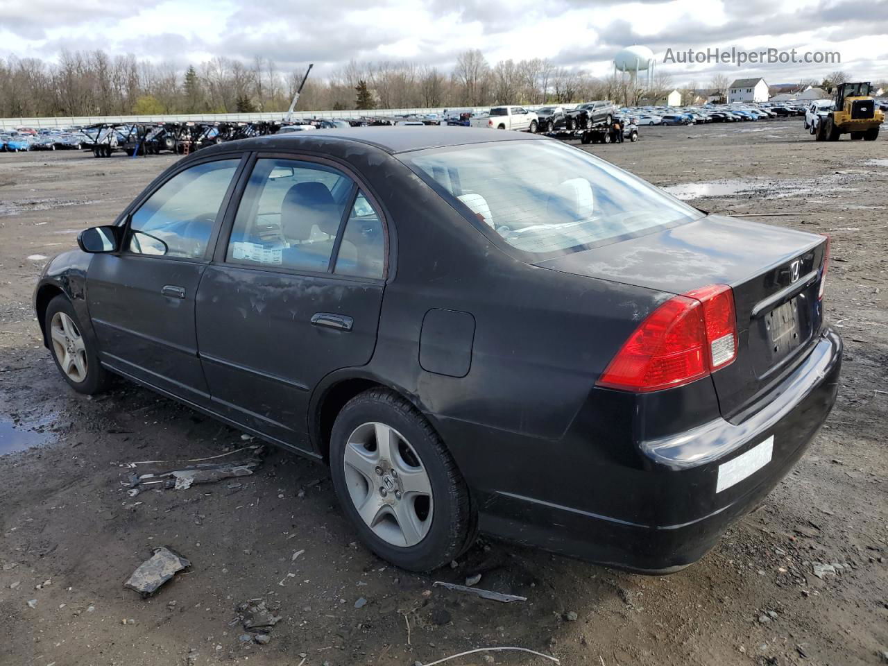 2004 Honda Civic Ex Black vin: 2HGES26744H632647