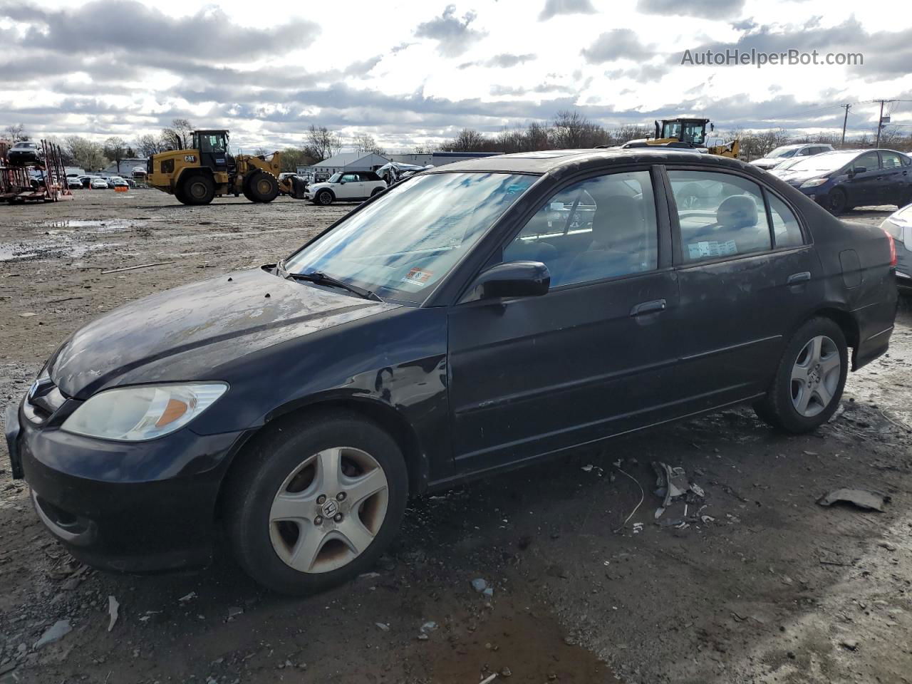 2004 Honda Civic Ex Black vin: 2HGES26744H632647