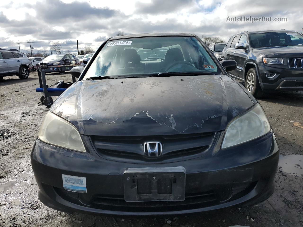 2004 Honda Civic Ex Black vin: 2HGES26744H632647