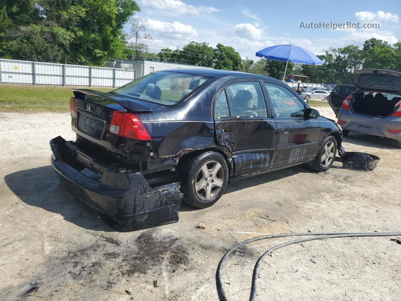 2005 Honda Civic Ex Black vin: 2HGES26745H553660