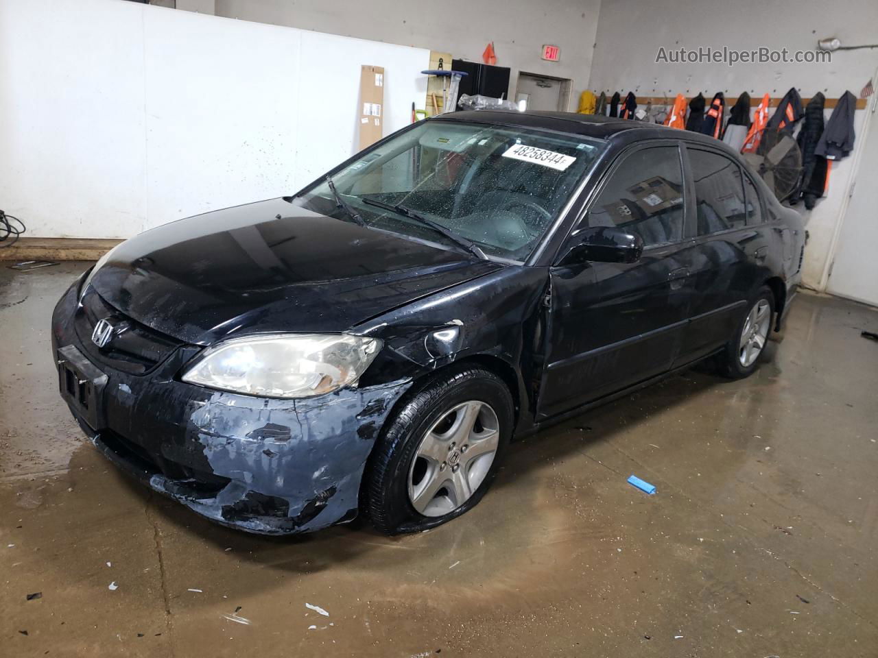 2004 Honda Civic Ex Black vin: 2HGES26754H512291