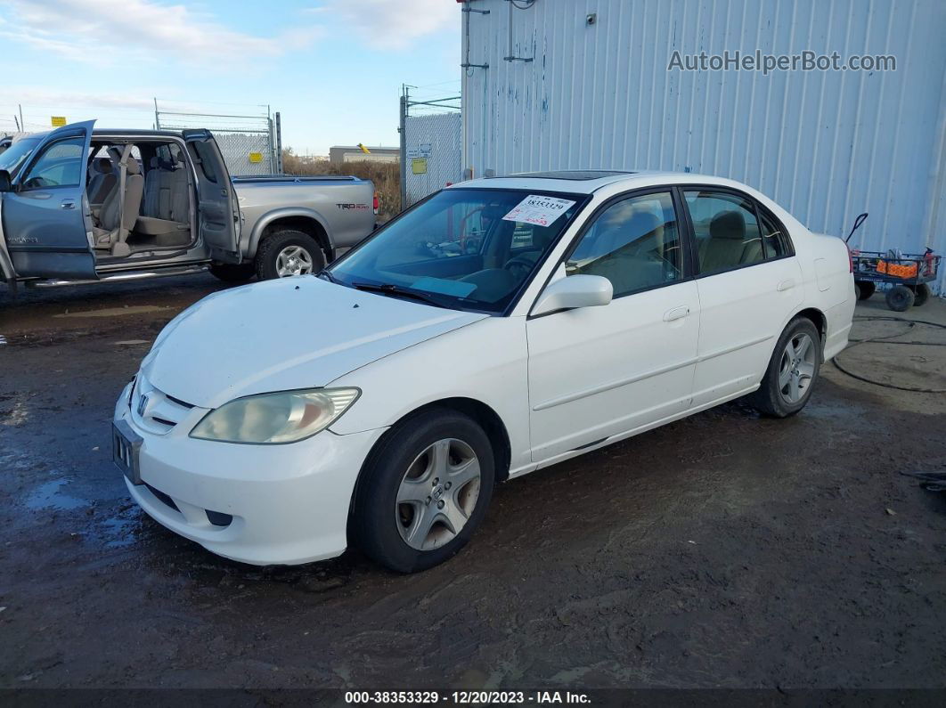 2004 Honda Civic Ex Белый vin: 2HGES26754H545288