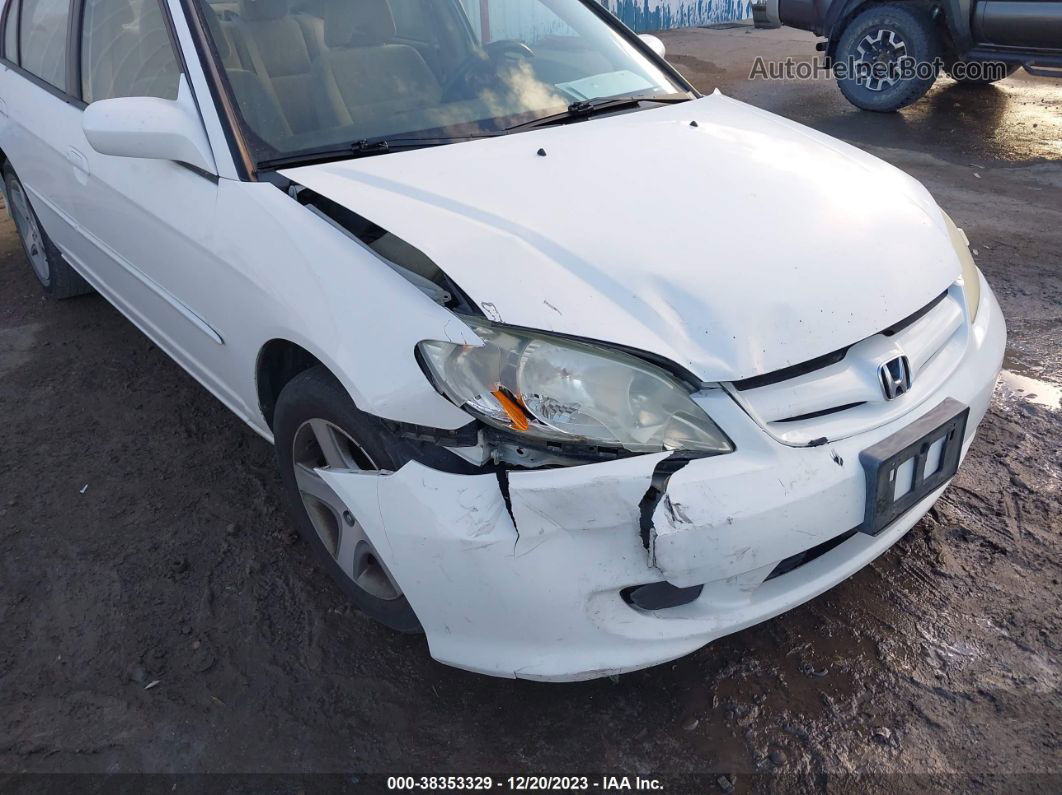 2004 Honda Civic Ex White vin: 2HGES26754H545288