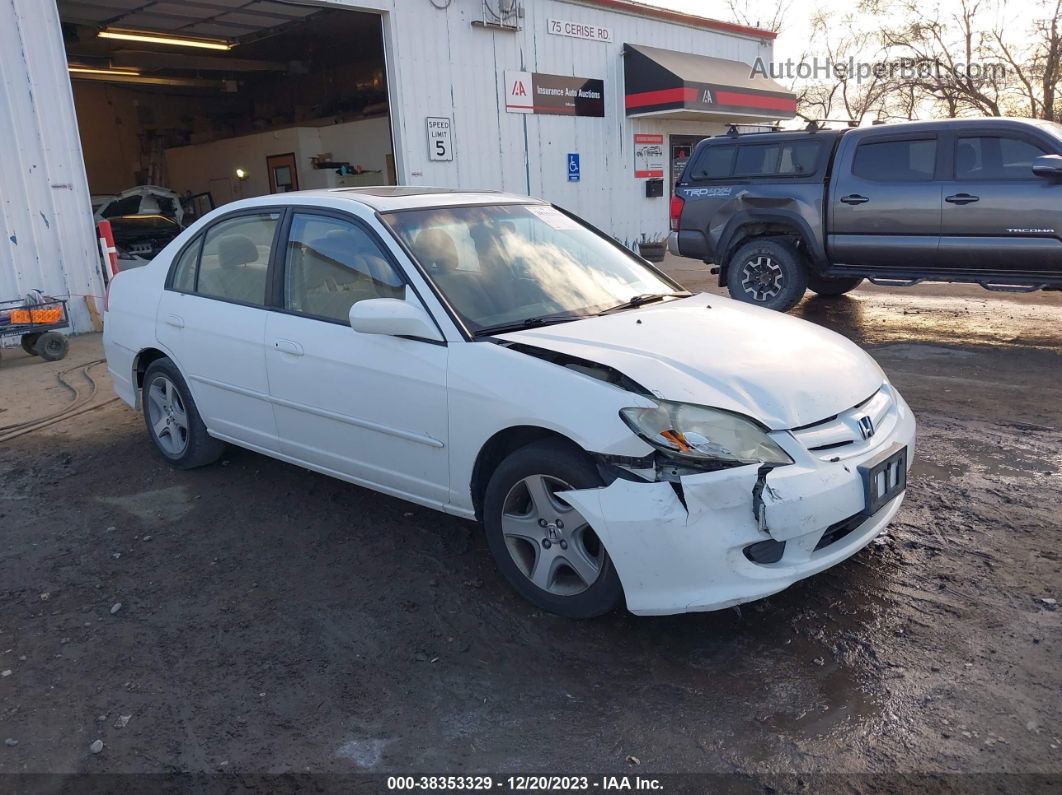 2004 Honda Civic Ex White vin: 2HGES26754H545288