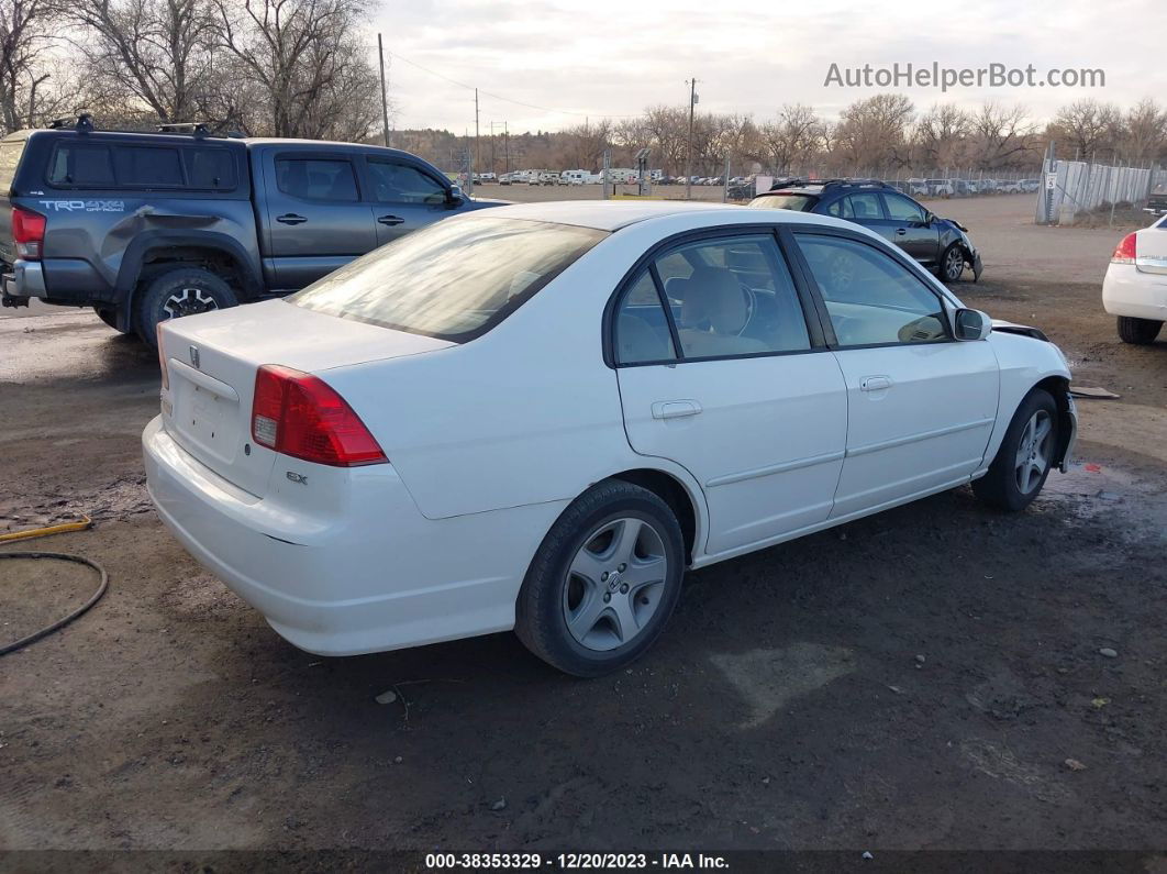 2004 Honda Civic Ex White vin: 2HGES26754H545288