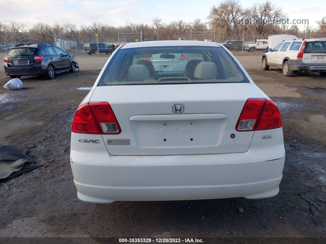 2004 Honda Civic Ex White vin: 2HGES26754H545288