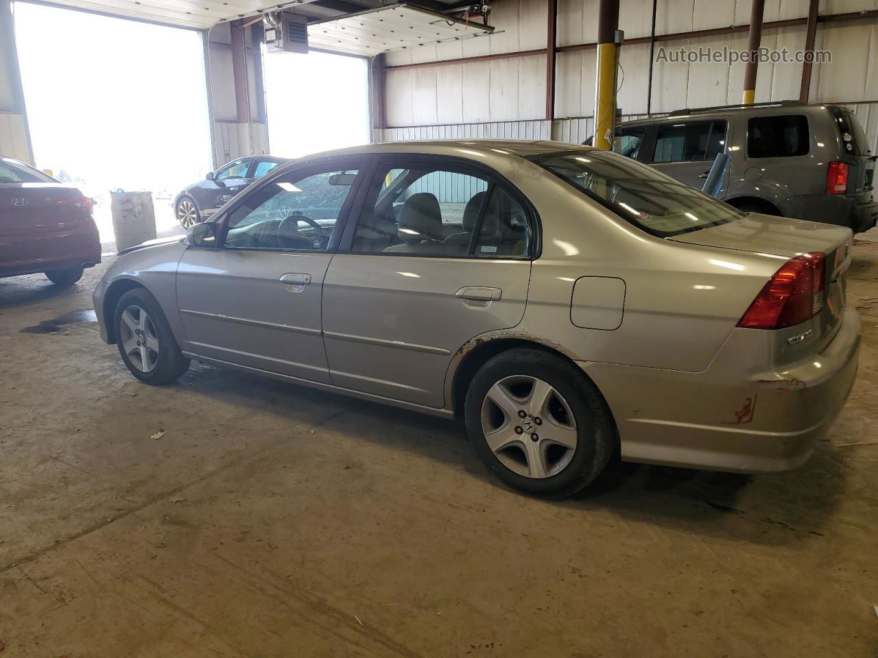 2005 Honda Civic Ex Beige vin: 2HGES26765H517503