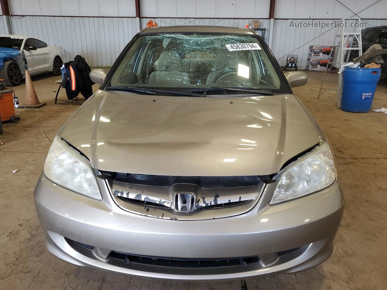 2005 Honda Civic Ex Beige vin: 2HGES26765H517503