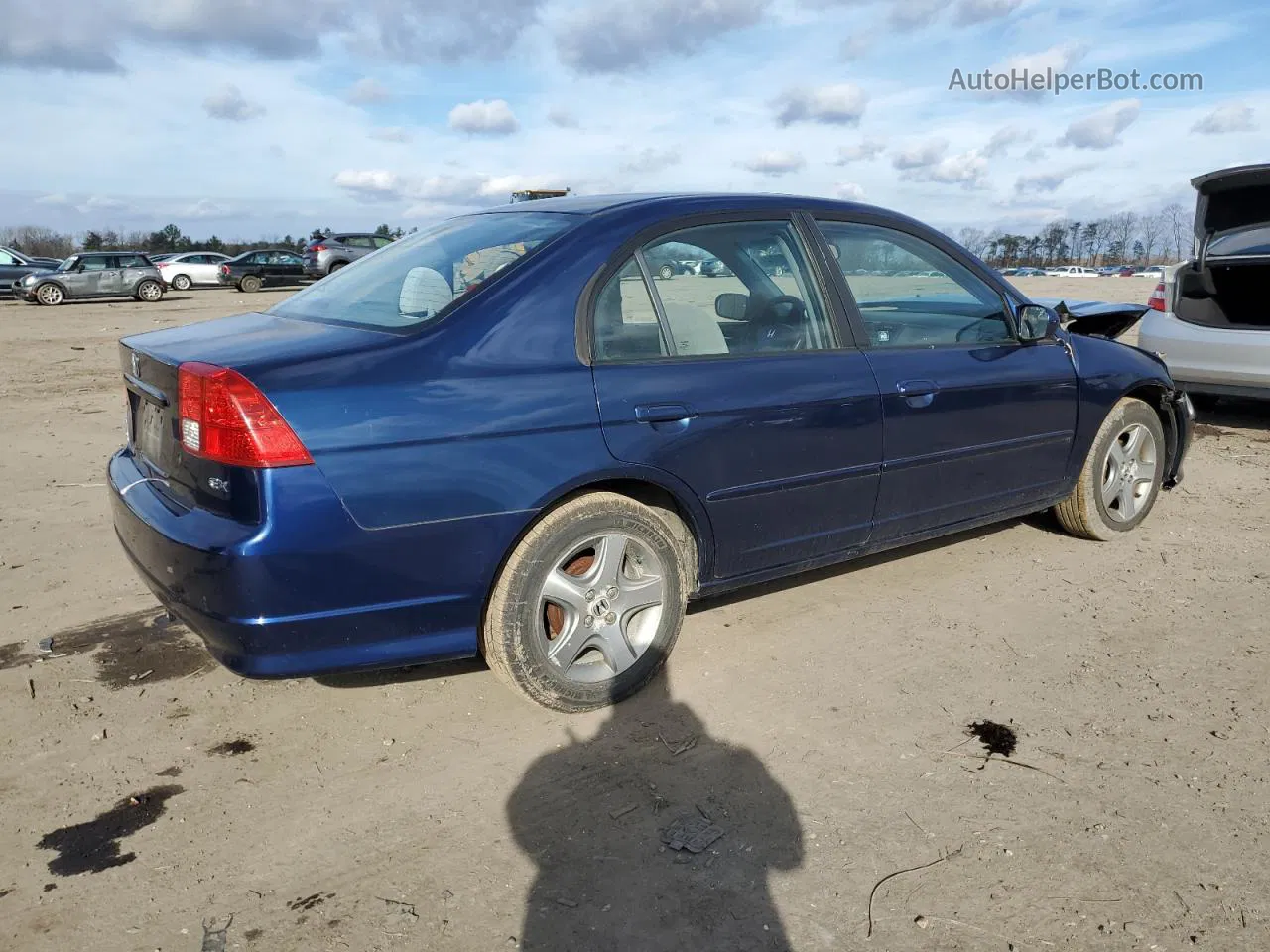 2004 Honda Civic Ex Blue vin: 2HGES26794H569142