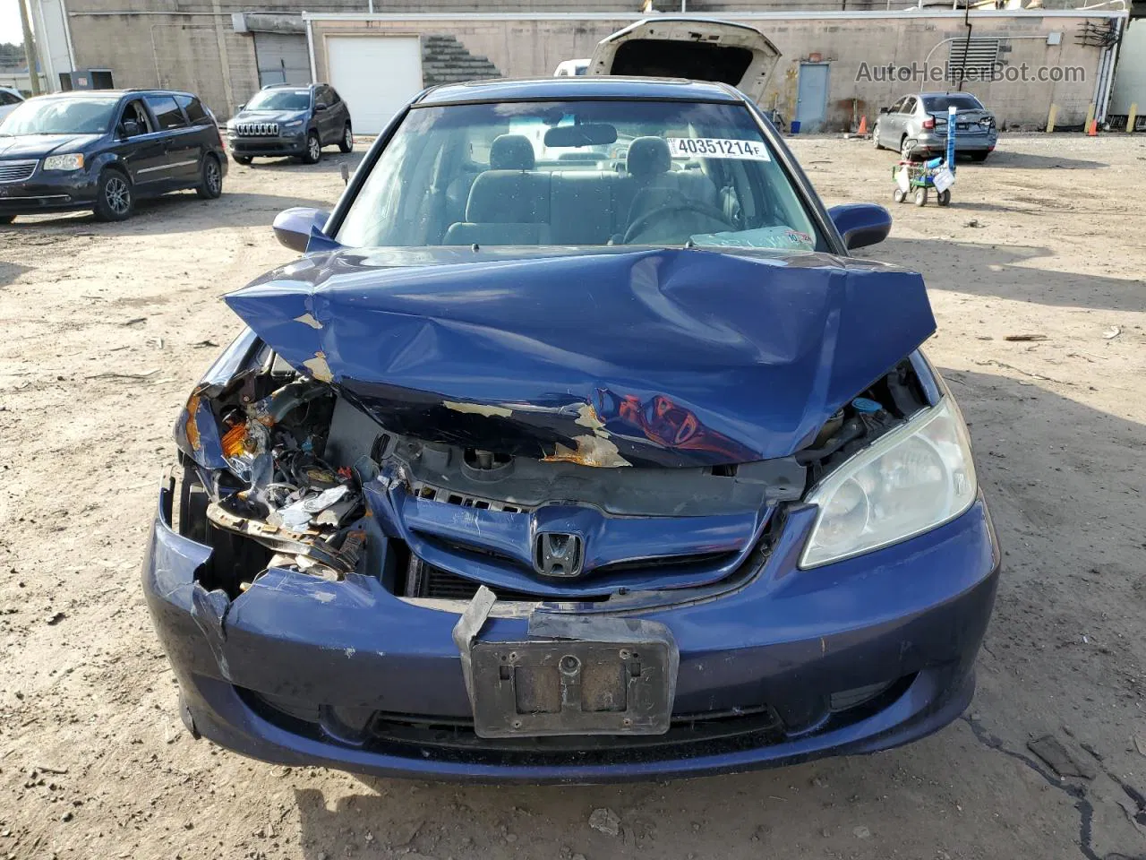 2004 Honda Civic Ex Blue vin: 2HGES26794H569142