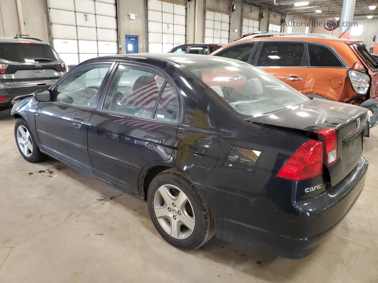 2004 Honda Civic Ex Black vin: 2HGES26794H608621