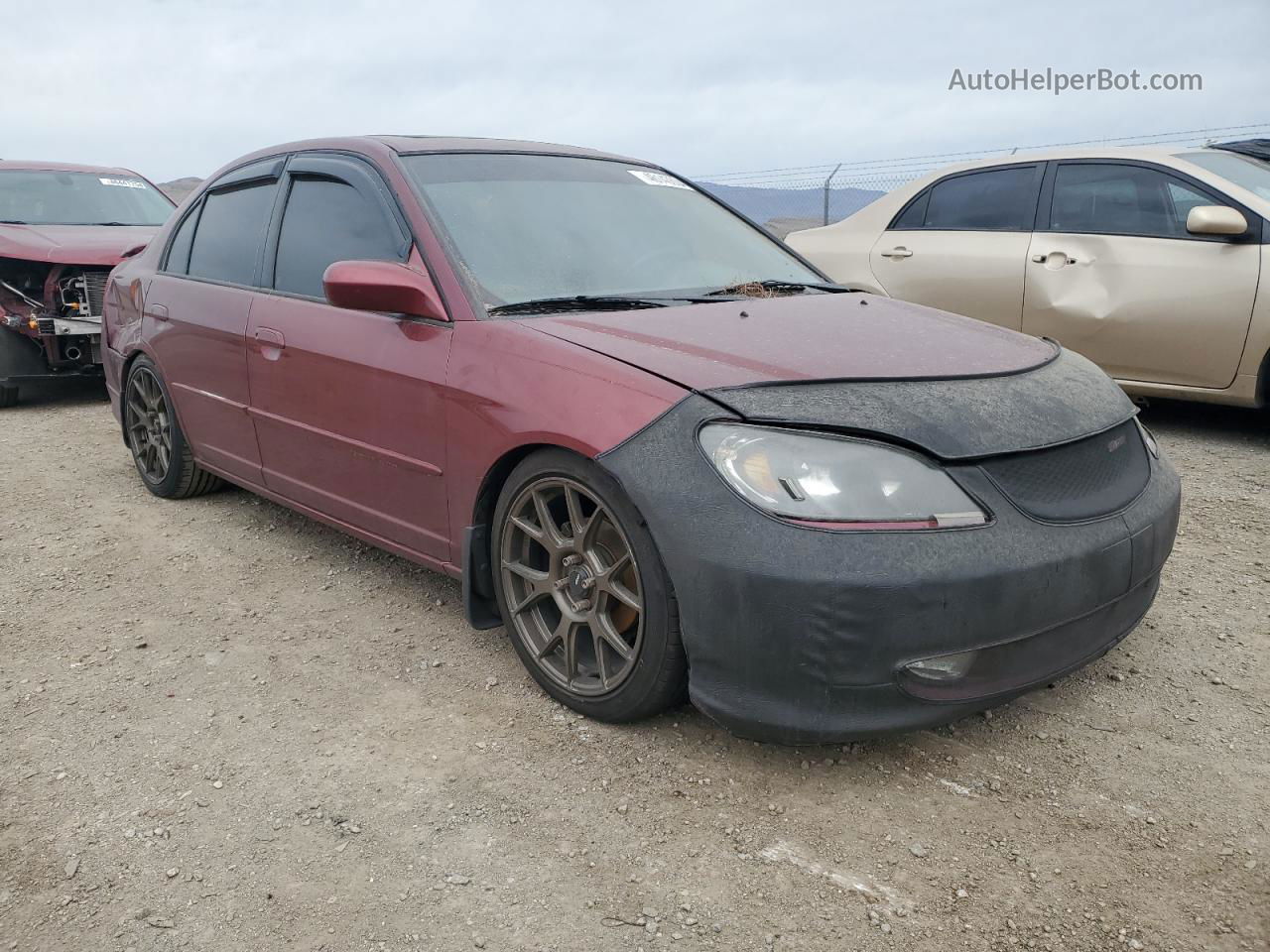 2005 Honda Civic Ex Maroon vin: 2HGES26795H595290