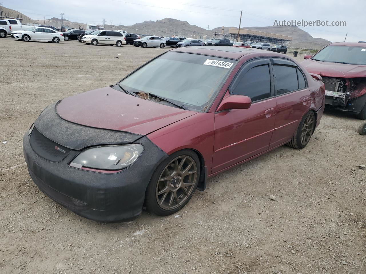 2005 Honda Civic Ex Maroon vin: 2HGES26795H595290