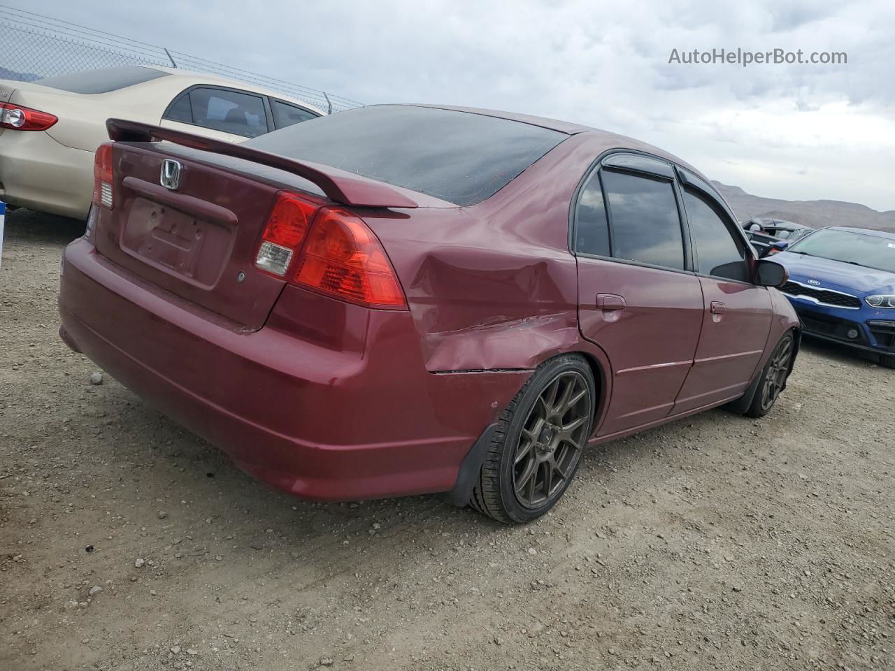 2005 Honda Civic Ex Maroon vin: 2HGES26795H595290