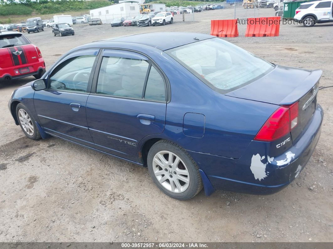 2004 Honda Civic Ex Blue vin: 2HGES267X4H502212