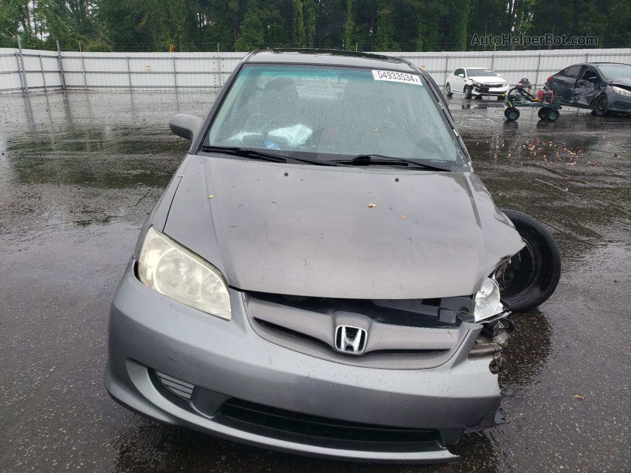 2004 Honda Civic Ex Серый vin: 2HGES267X4H528065