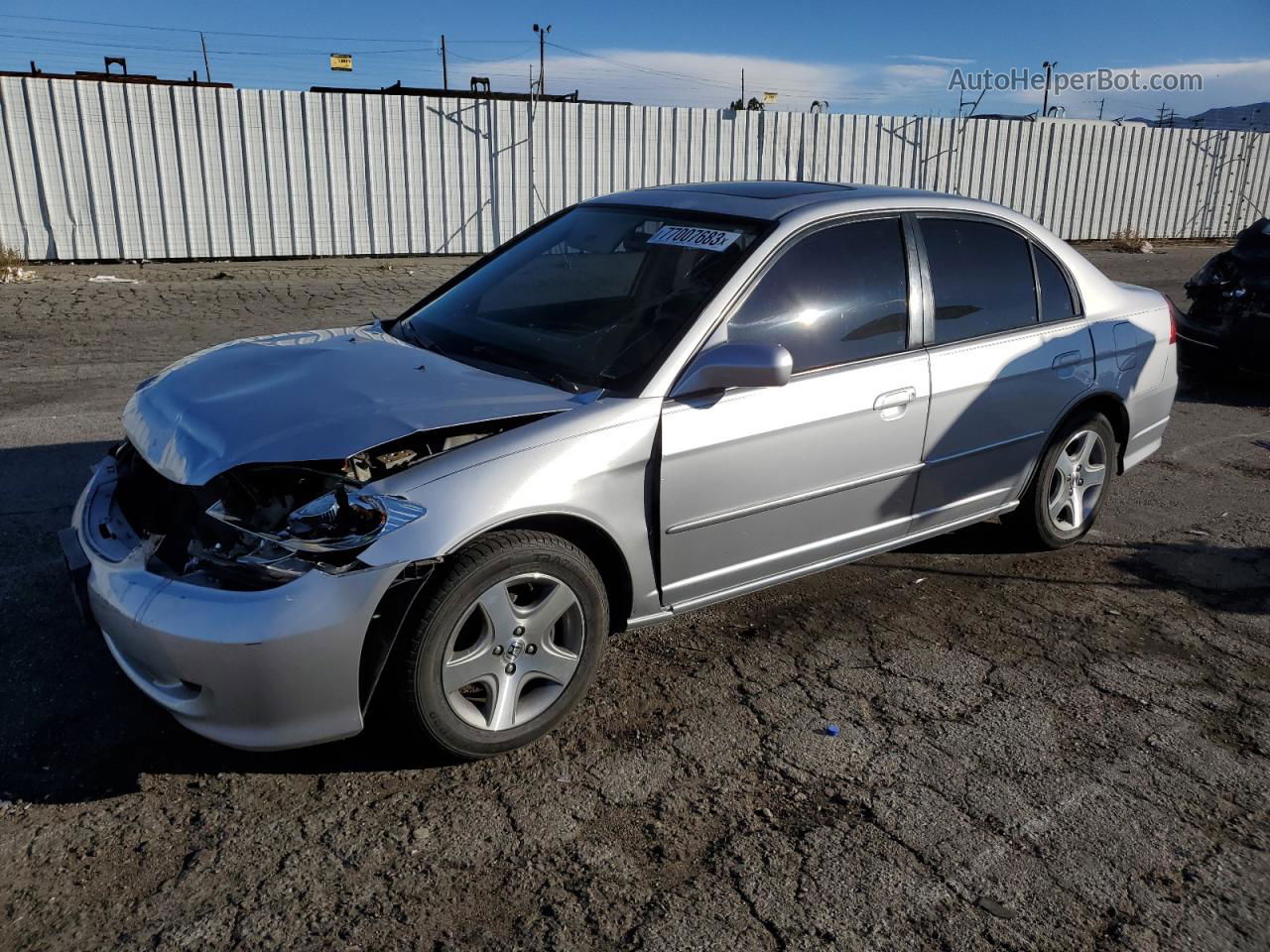 2004 Honda Civic Ex Silver vin: 2HGES267X4H632779