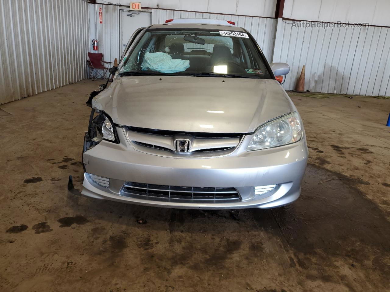 2005 Honda Civic Ex Silver vin: 2HGES26855H534088