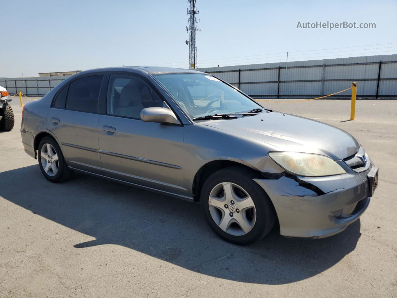 2005 Honda Civic Ex Gray vin: 2HGES26875H553855