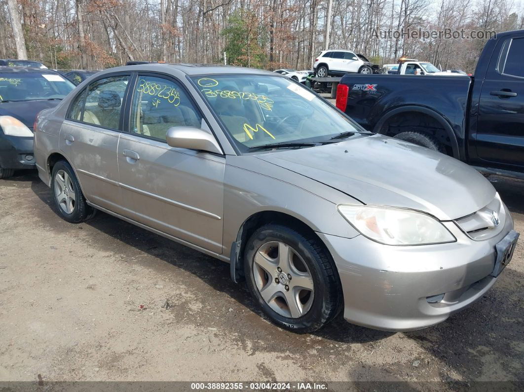 2004 Honda Civic Ex Beige vin: 2HGES26884H629274