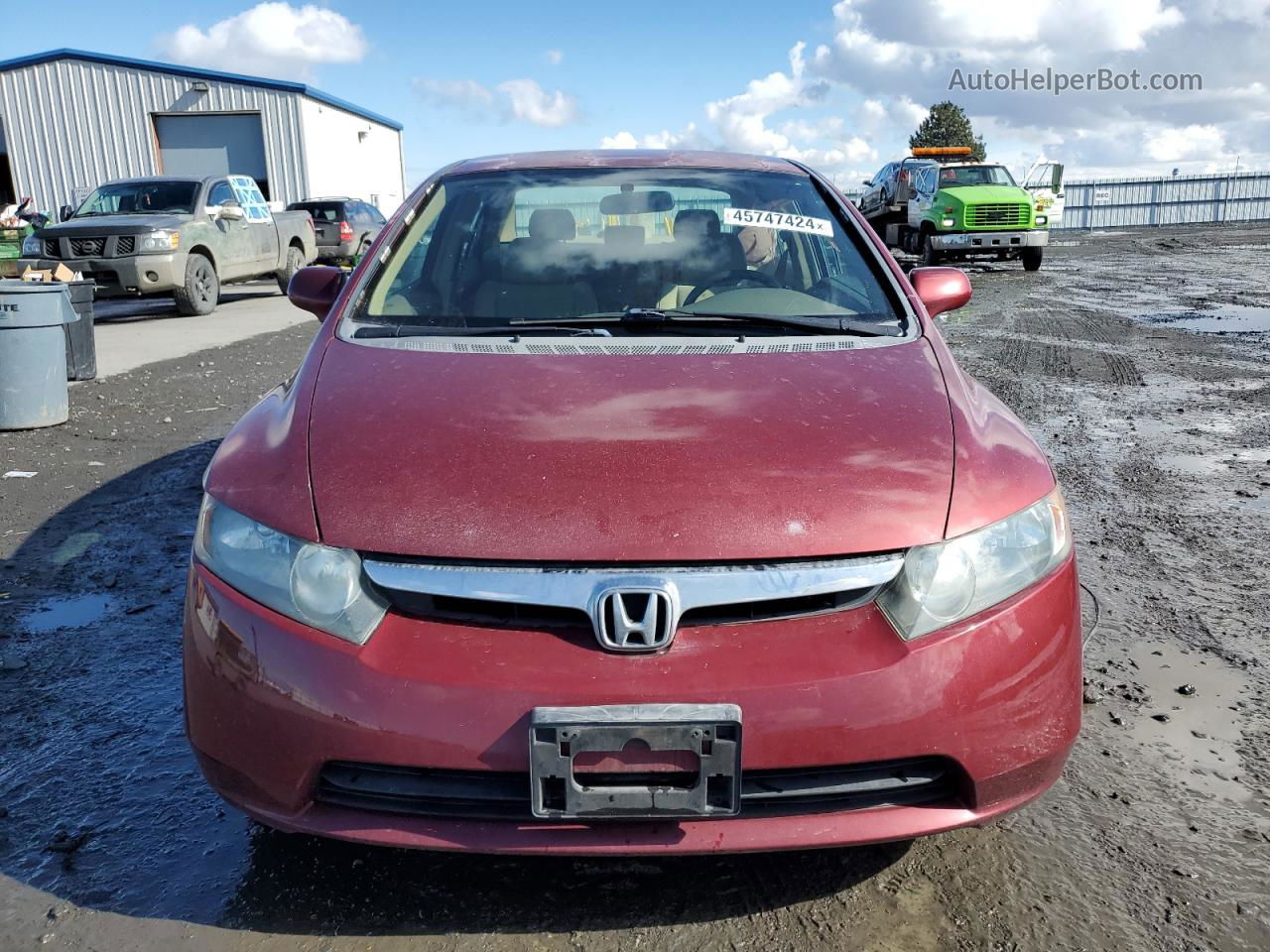 2008 Honda Civic Lx Red vin: 2HGFA15528H500168