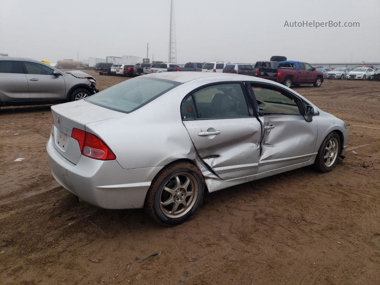 2008 Honda Civic Lx Silver vin: 2HGFA15528H528097