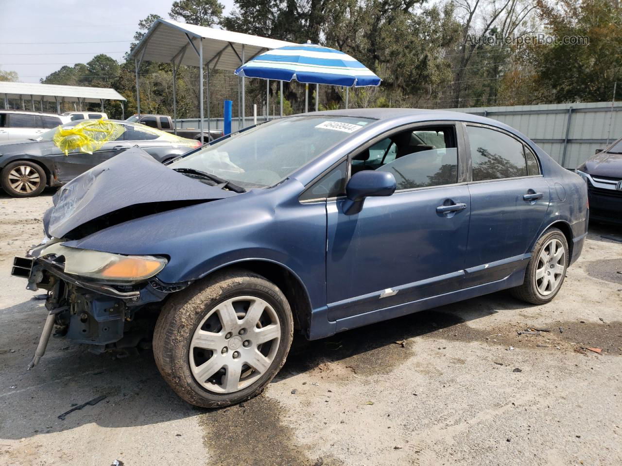 2008 Honda Civic Lx Blue vin: 2HGFA15538H507825