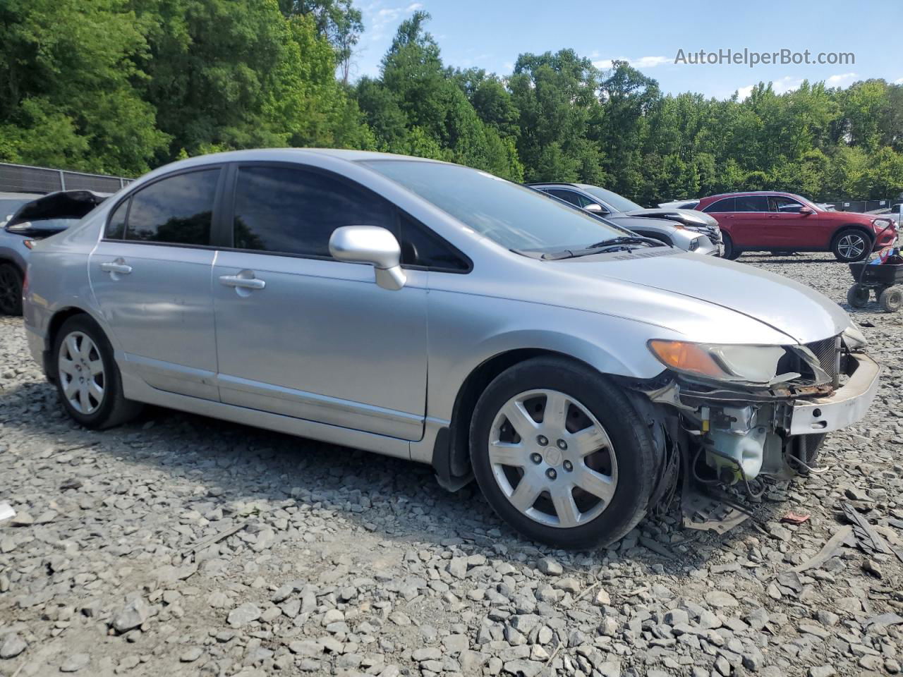 2008 Honda Civic Lx Silver vin: 2HGFA15578H337727