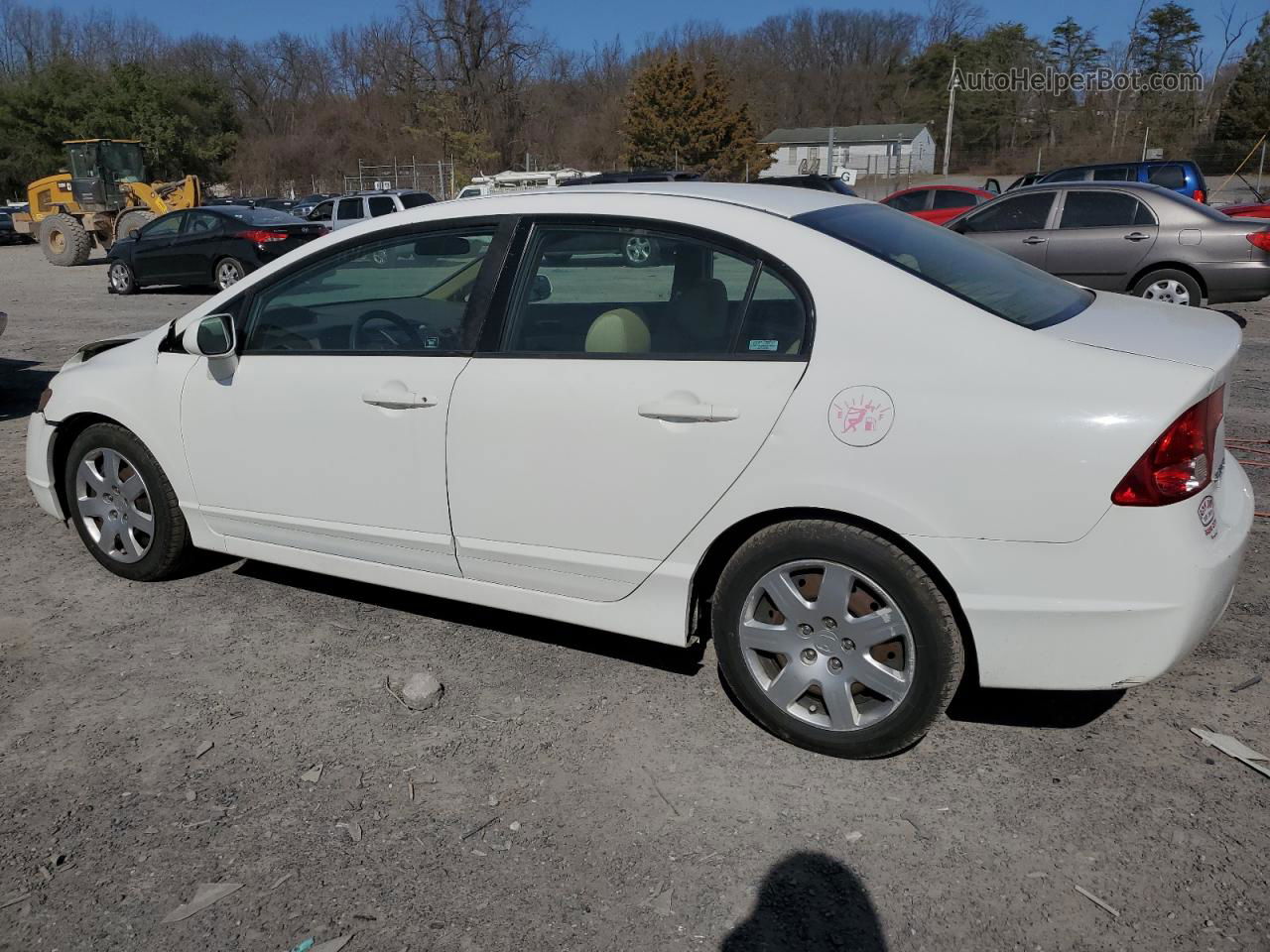 2008 Honda Civic Lx White vin: 2HGFA15578H529570