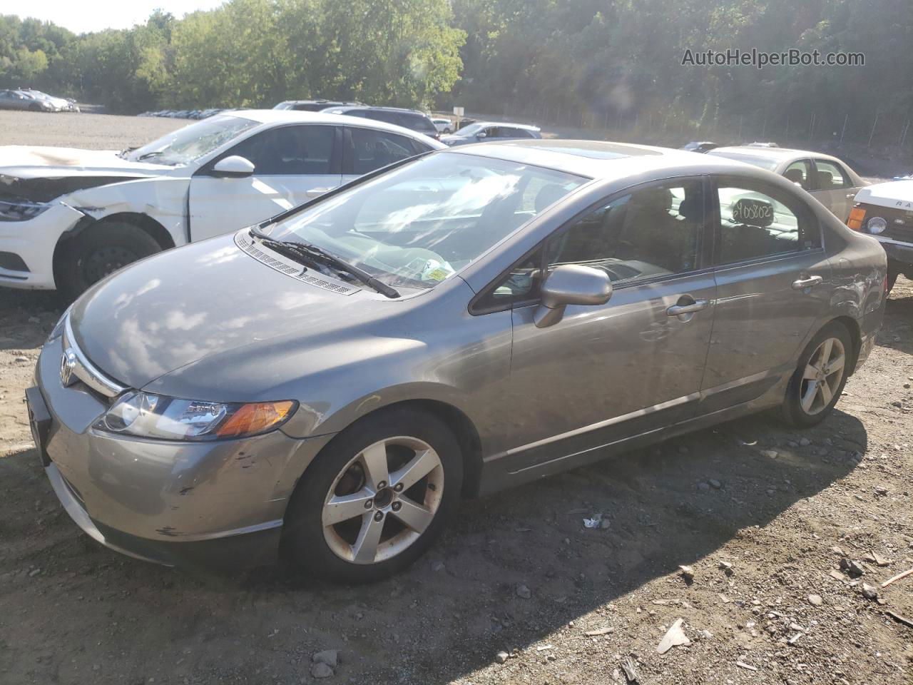 2008 Honda Civic Exl Gray vin: 2HGFA15928H510928