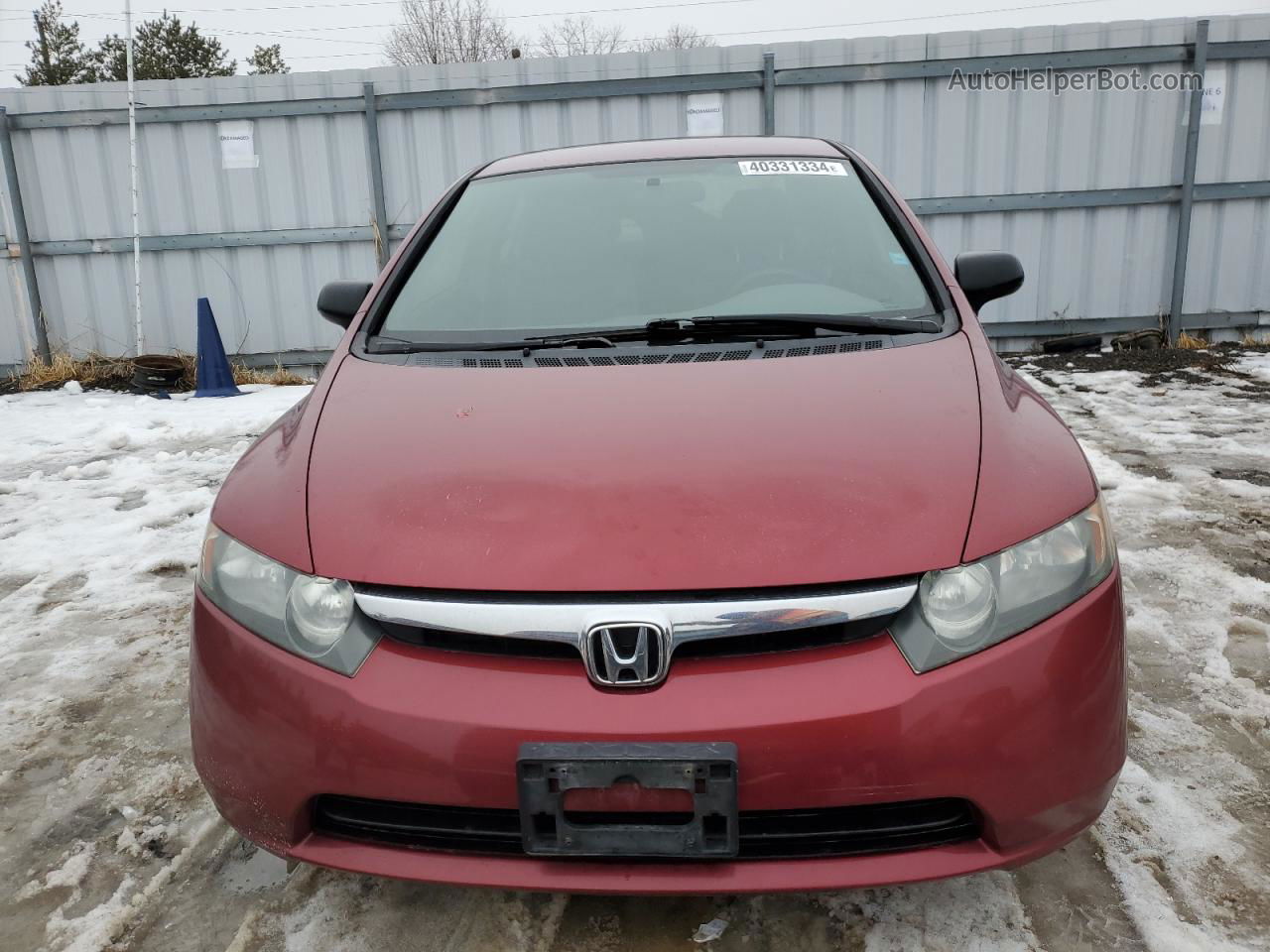 2006 Honda Civic Dx Vp Темно-бордовый vin: 2HGFA163X6H010068