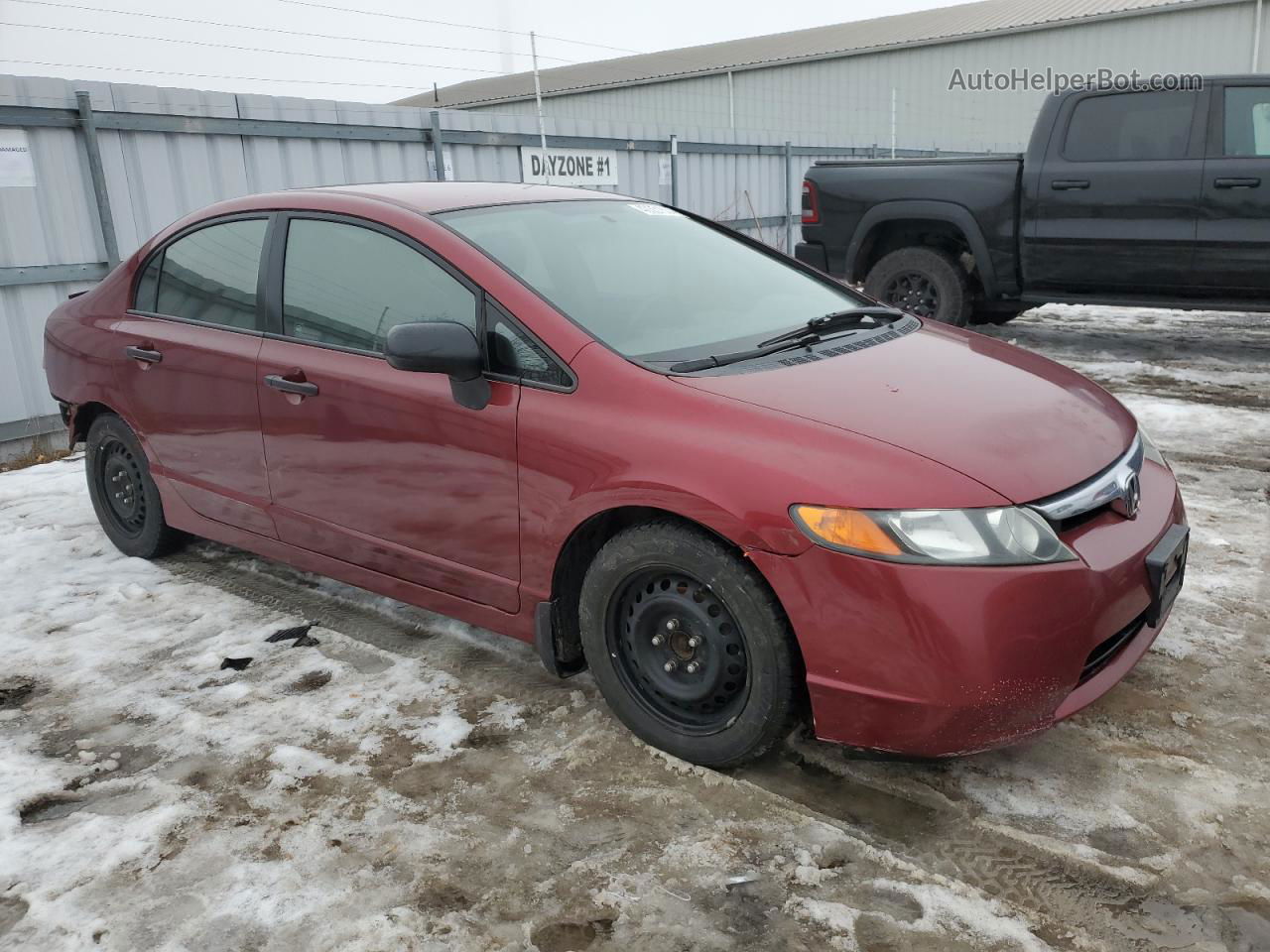 2006 Honda Civic Dx Vp Maroon vin: 2HGFA163X6H010068