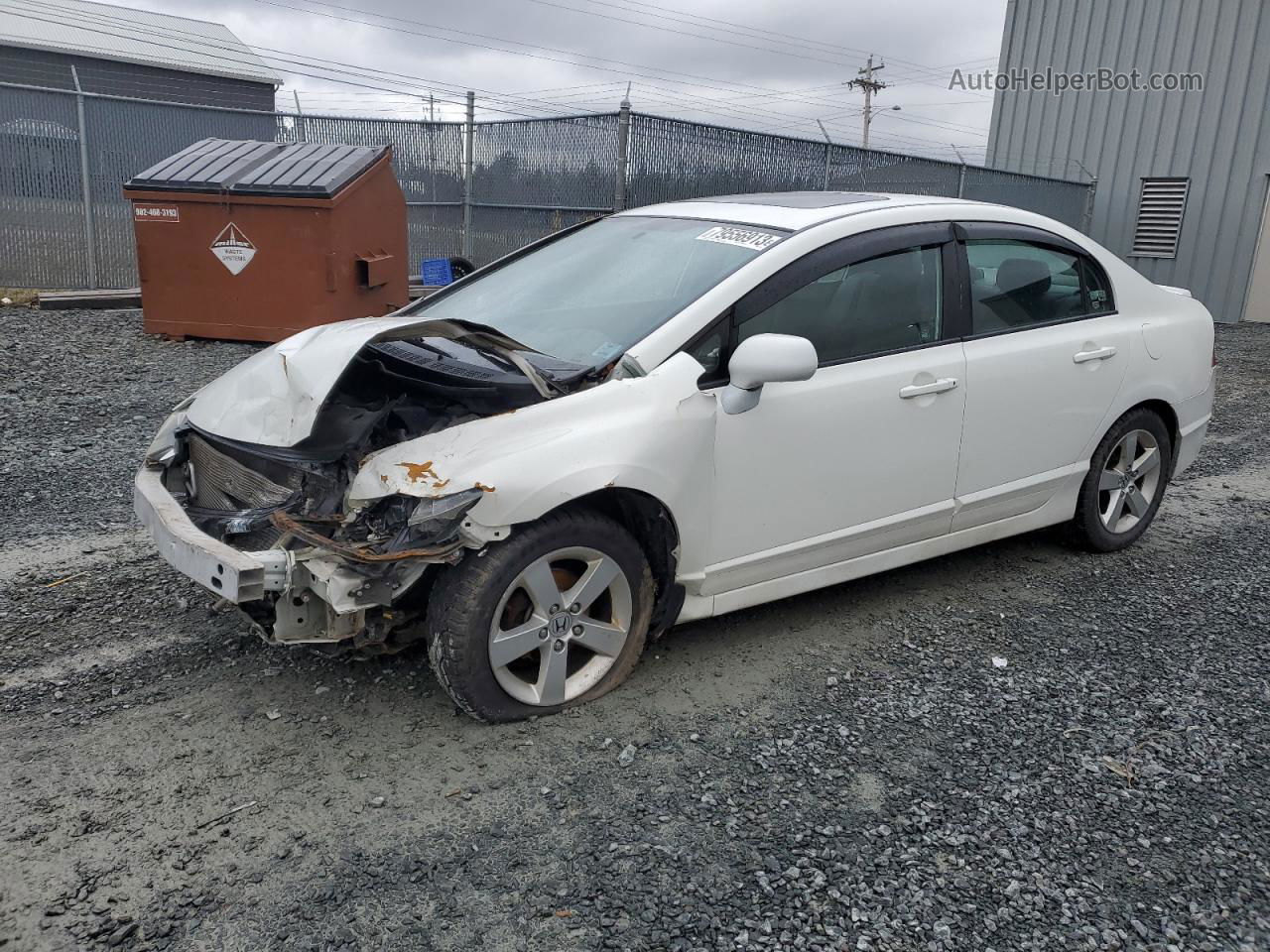 2008 Honda Civic Lx White vin: 2HGFA16508H110748