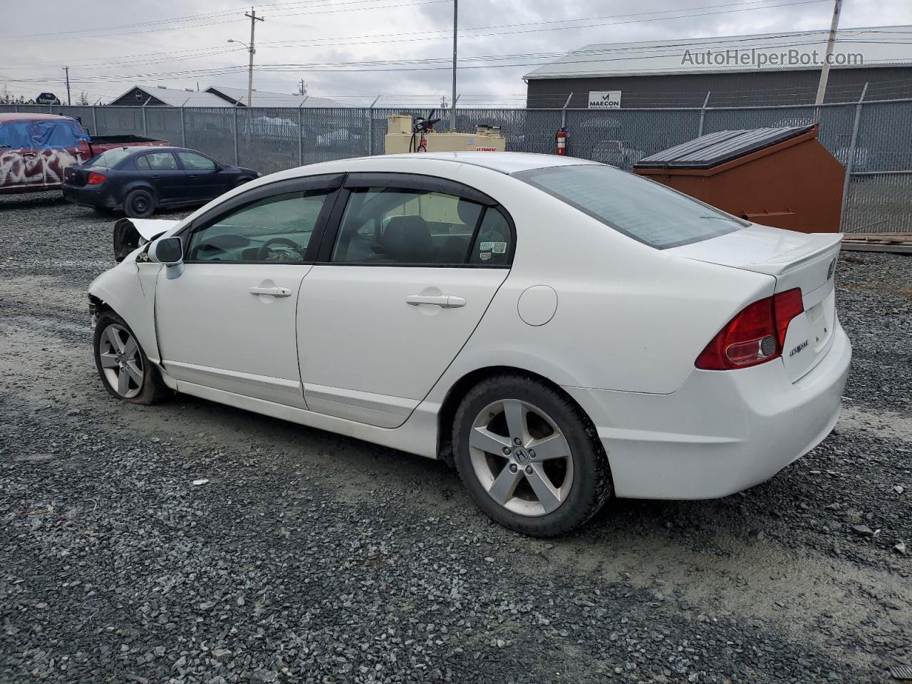 2008 Honda Civic Lx White vin: 2HGFA16508H110748