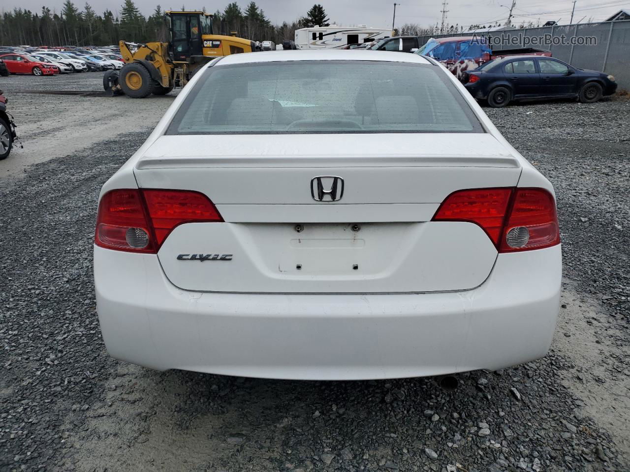 2008 Honda Civic Lx White vin: 2HGFA16508H110748