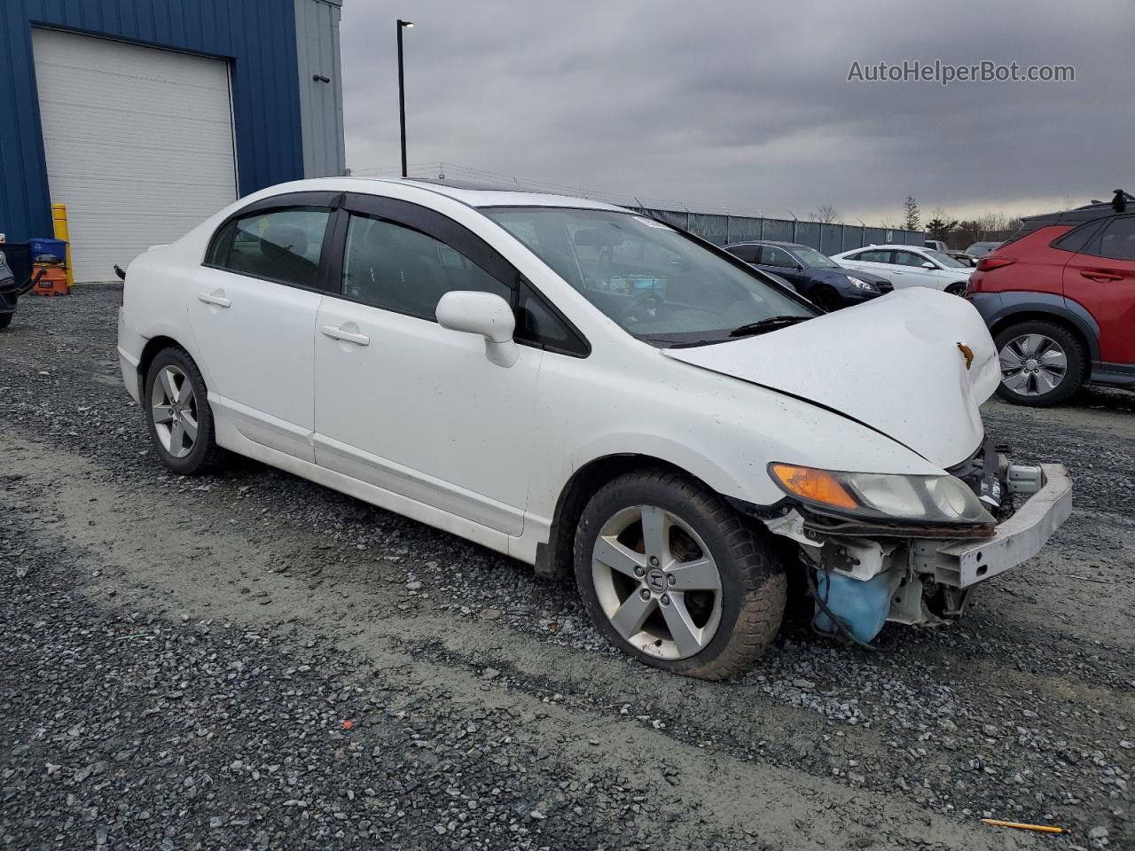 2008 Honda Civic Lx White vin: 2HGFA16508H110748