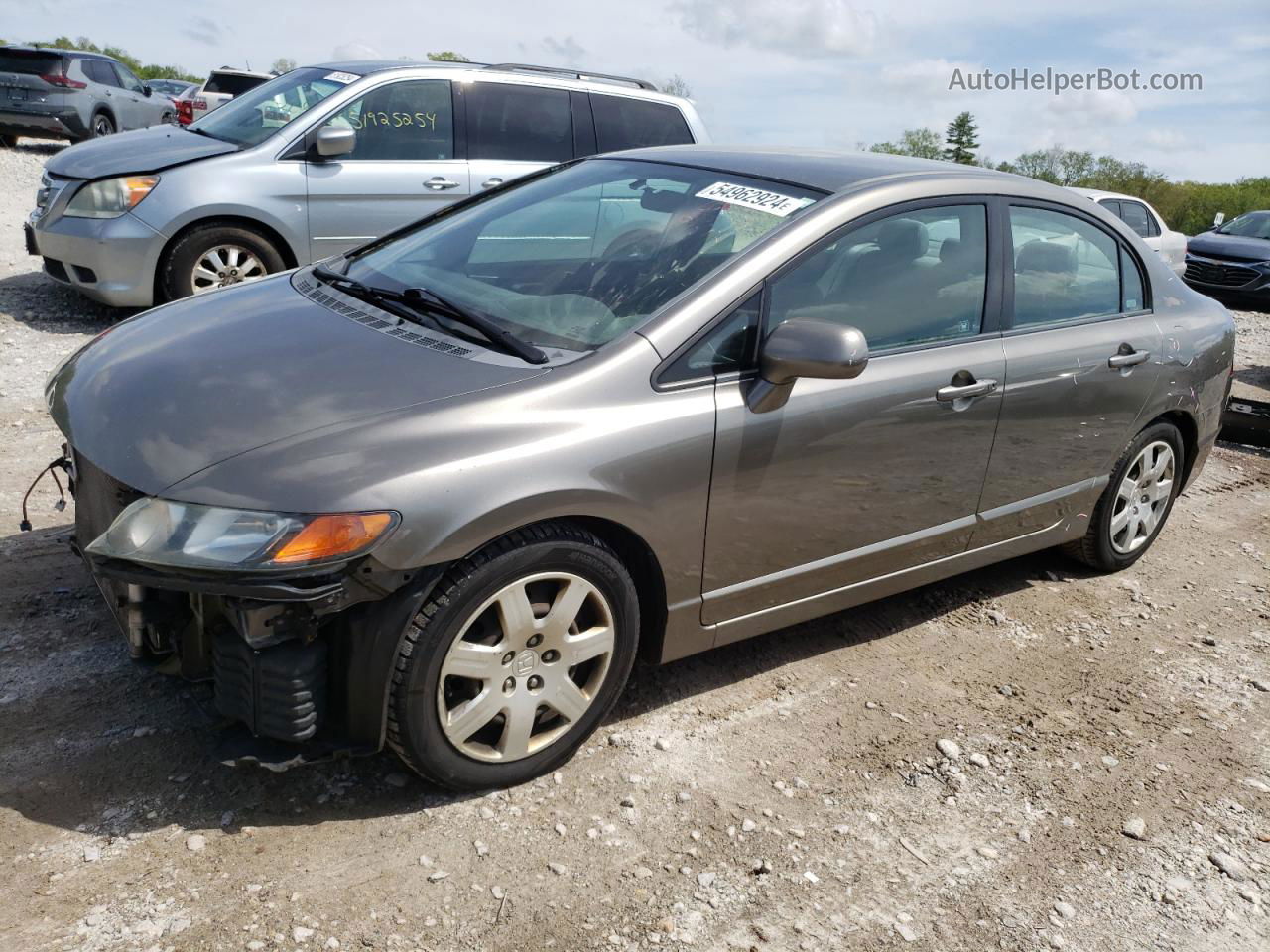 2008 Honda Civic Lx Gray vin: 2HGFA16508H319620