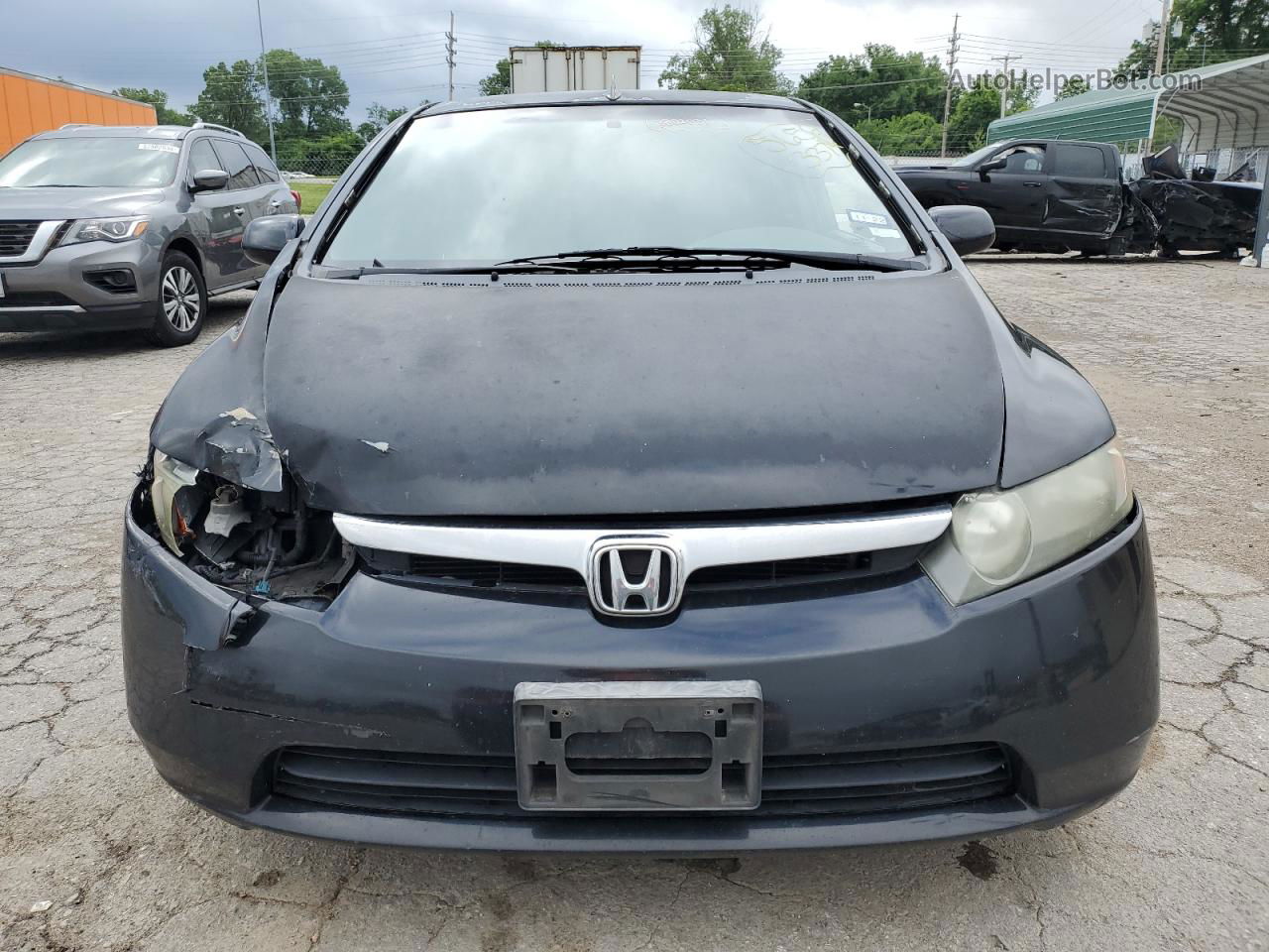 2008 Honda Civic Lx Black vin: 2HGFA16508H326695