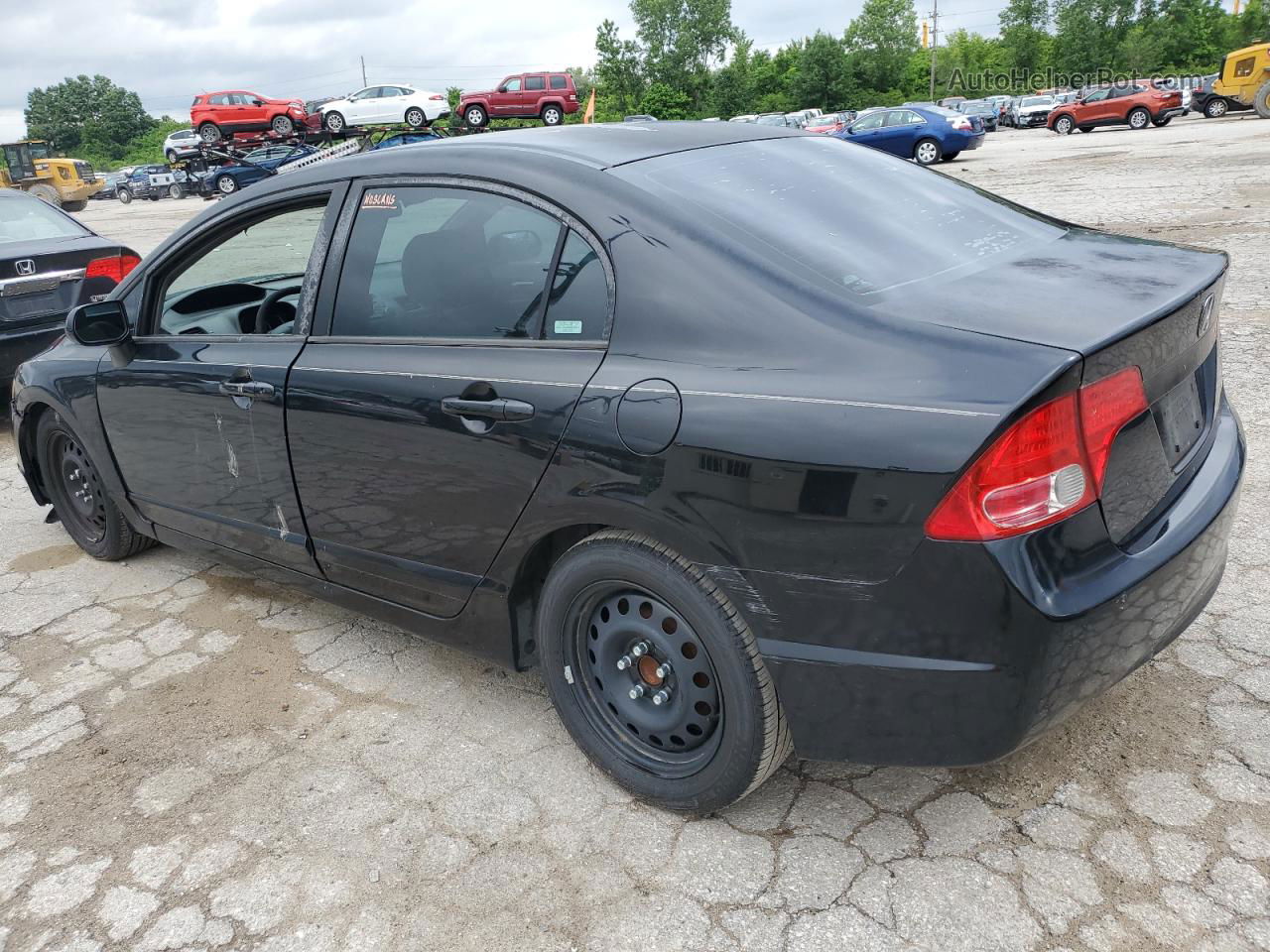 2008 Honda Civic Lx Black vin: 2HGFA16508H326695