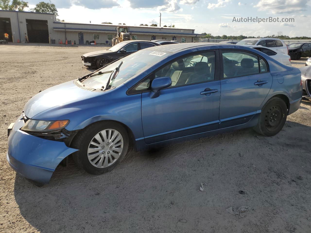 2008 Honda Civic Lx Blue vin: 2HGFA16508H533233