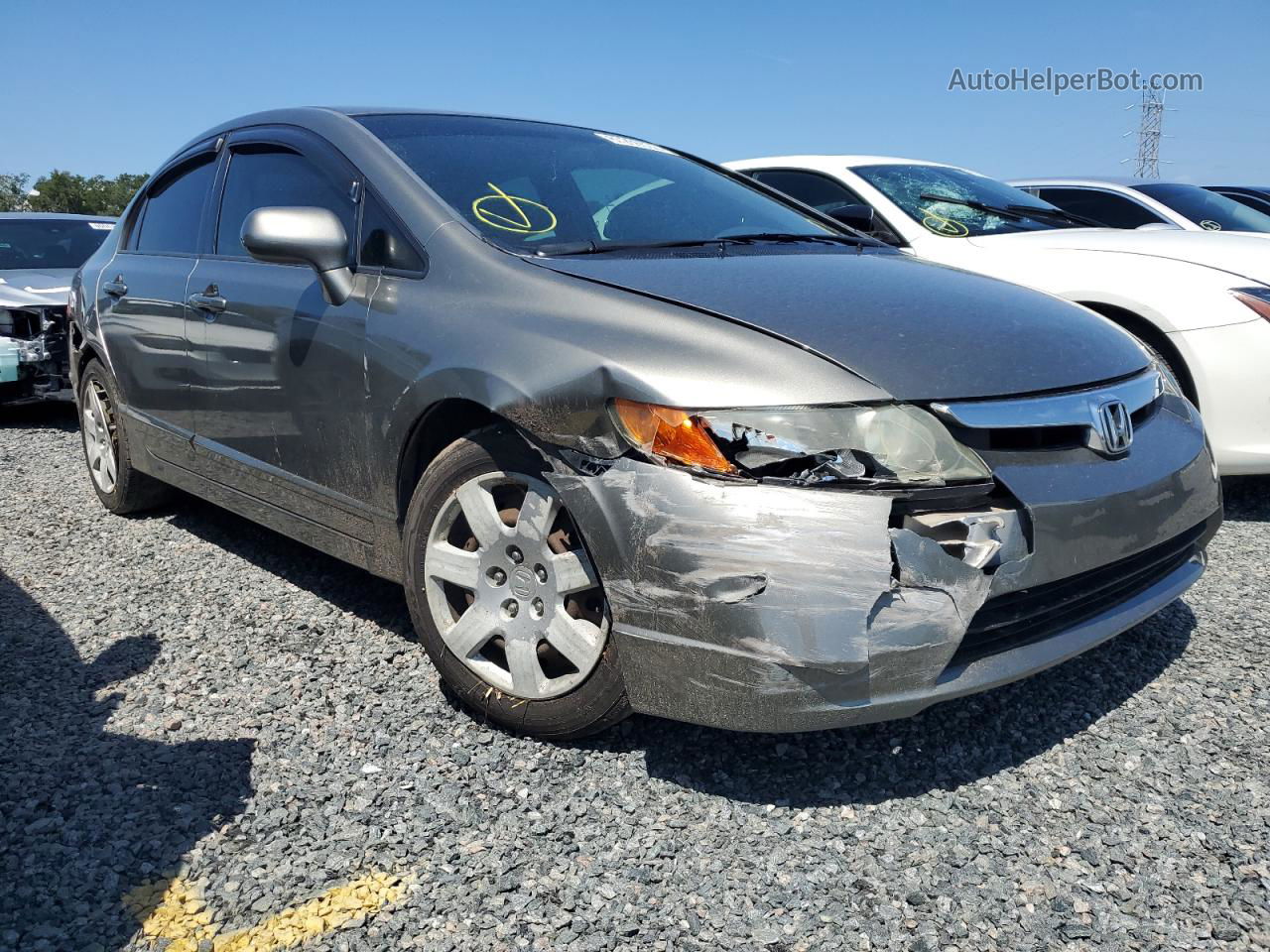 2008 Honda Civic Lx Gray vin: 2HGFA16518H527134