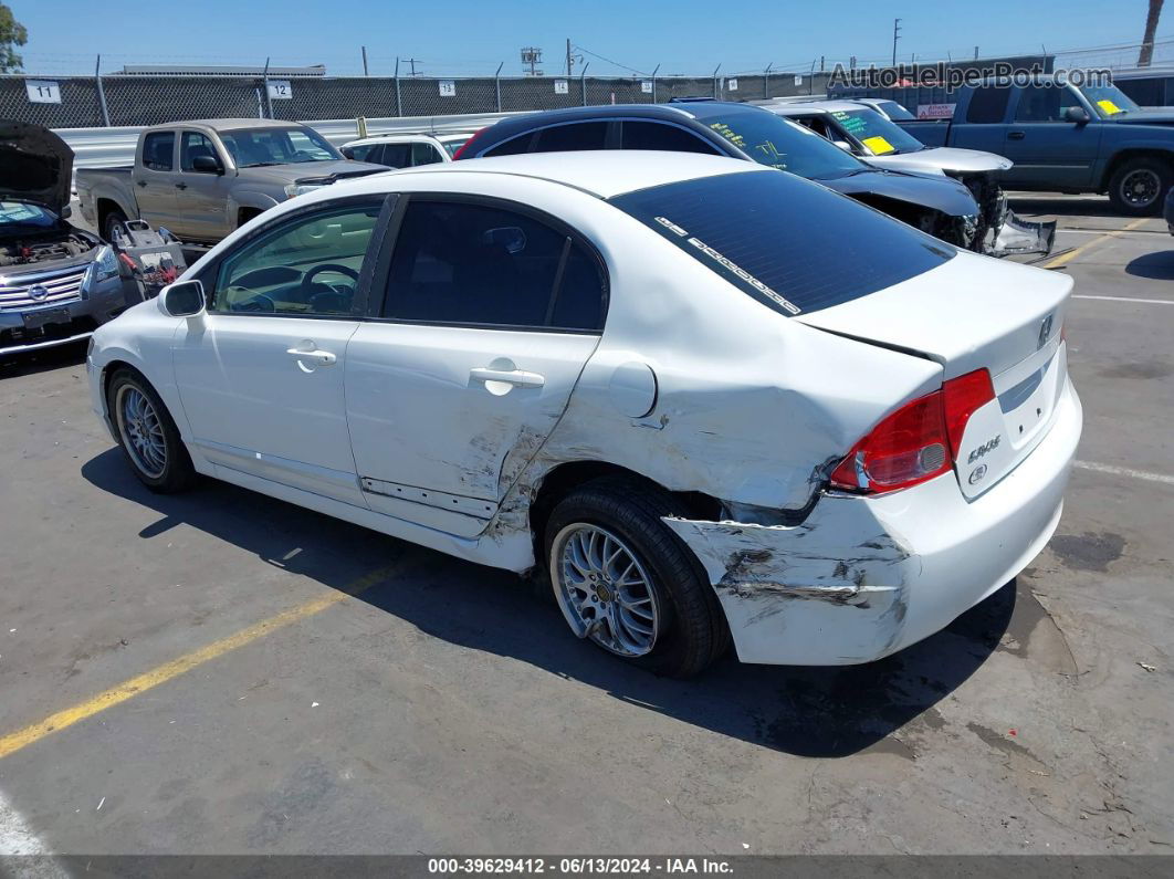 2008 Honda Civic Lx White vin: 2HGFA16528H342400