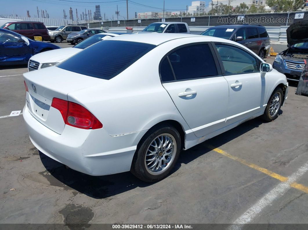 2008 Honda Civic Lx White vin: 2HGFA16528H342400