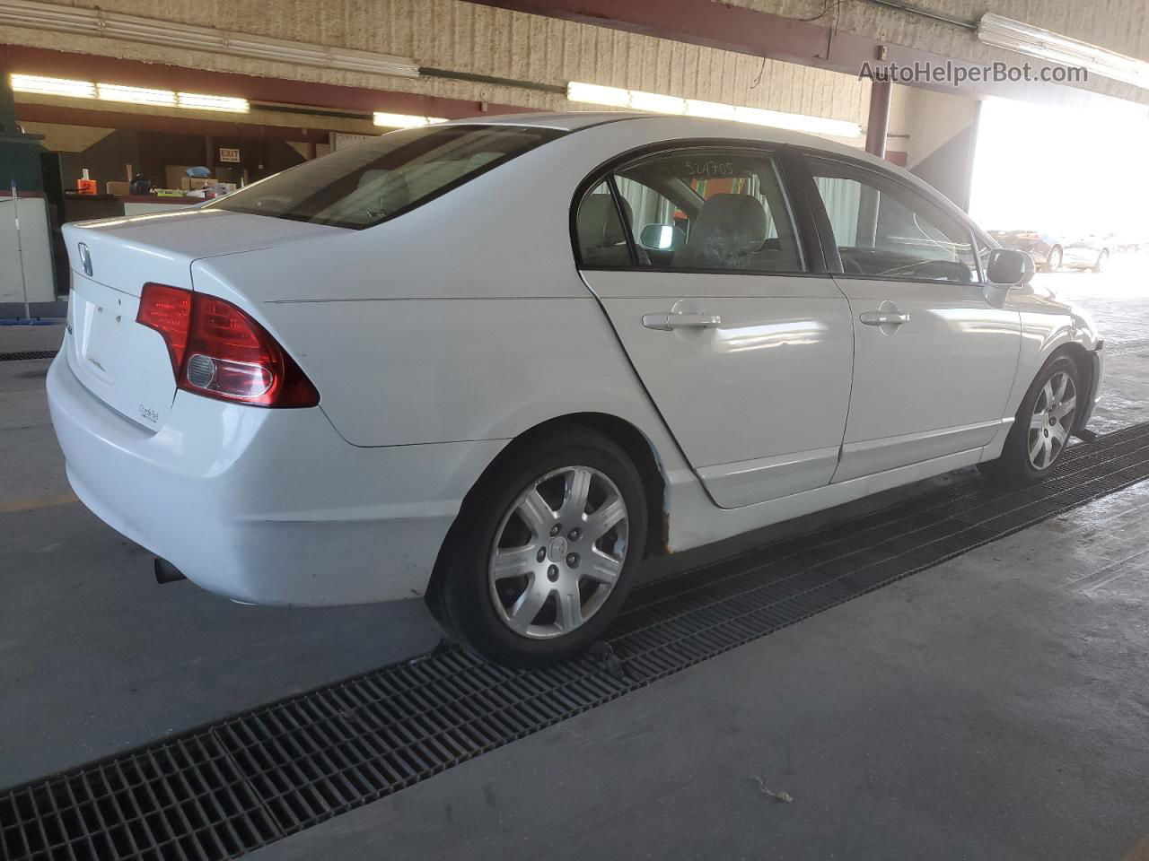 2008 Honda Civic Lx White vin: 2HGFA16528H518717