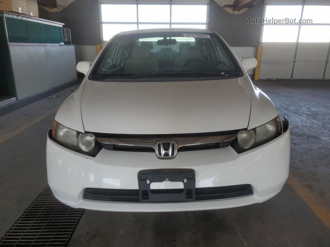 2008 Honda Civic Lx White vin: 2HGFA16528H518717