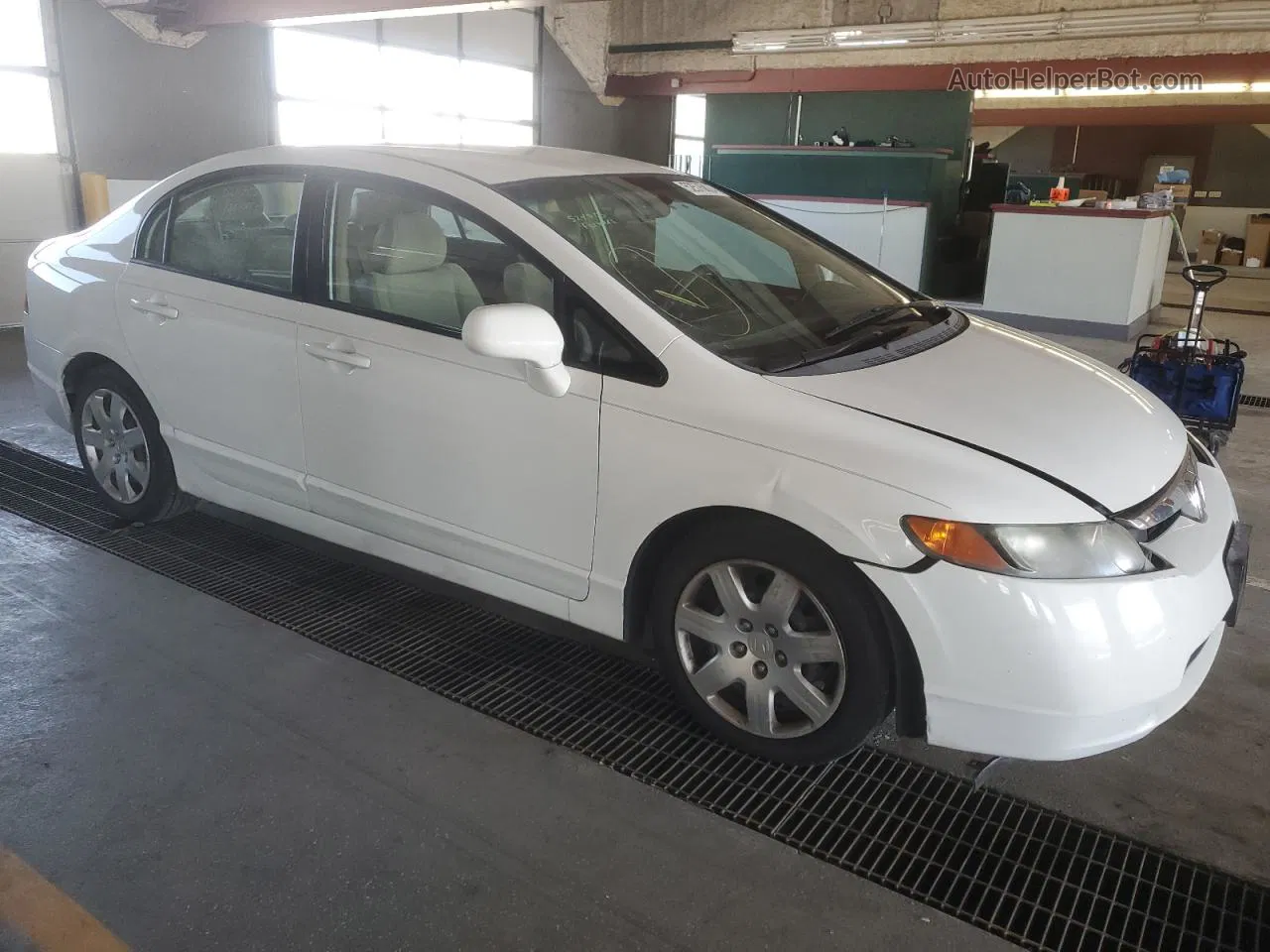 2008 Honda Civic Lx White vin: 2HGFA16528H518717