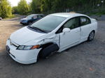 2008 Honda Civic Lx White vin: 2HGFA16538H315450