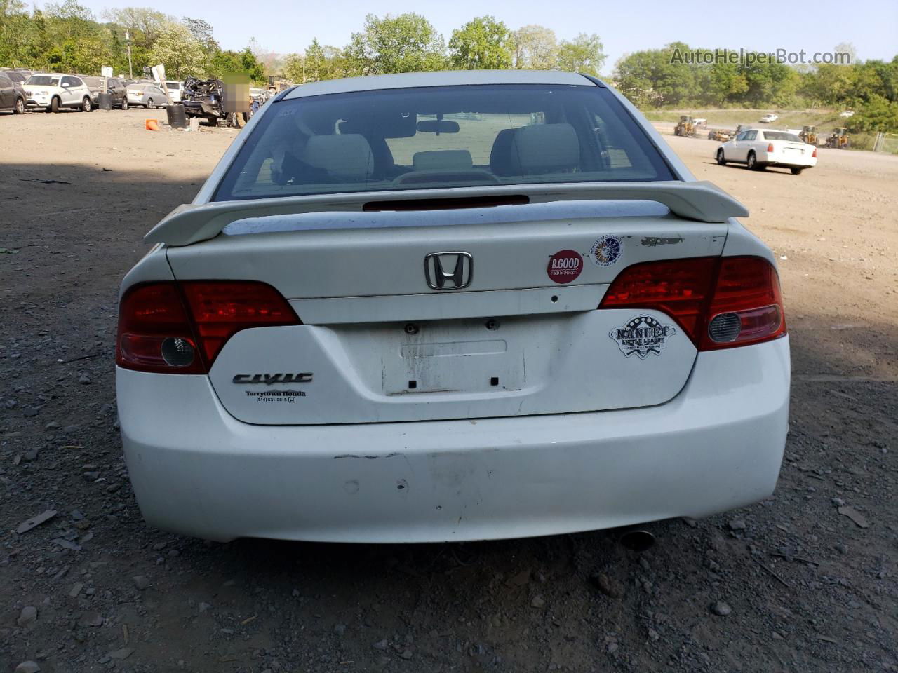 2008 Honda Civic Lx White vin: 2HGFA16538H315450