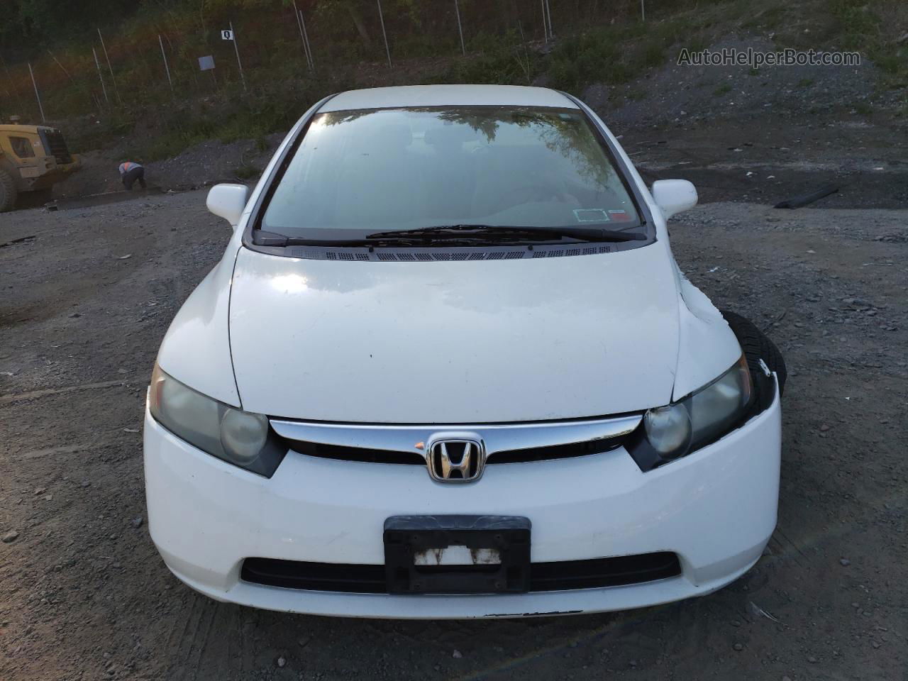 2008 Honda Civic Lx White vin: 2HGFA16538H315450